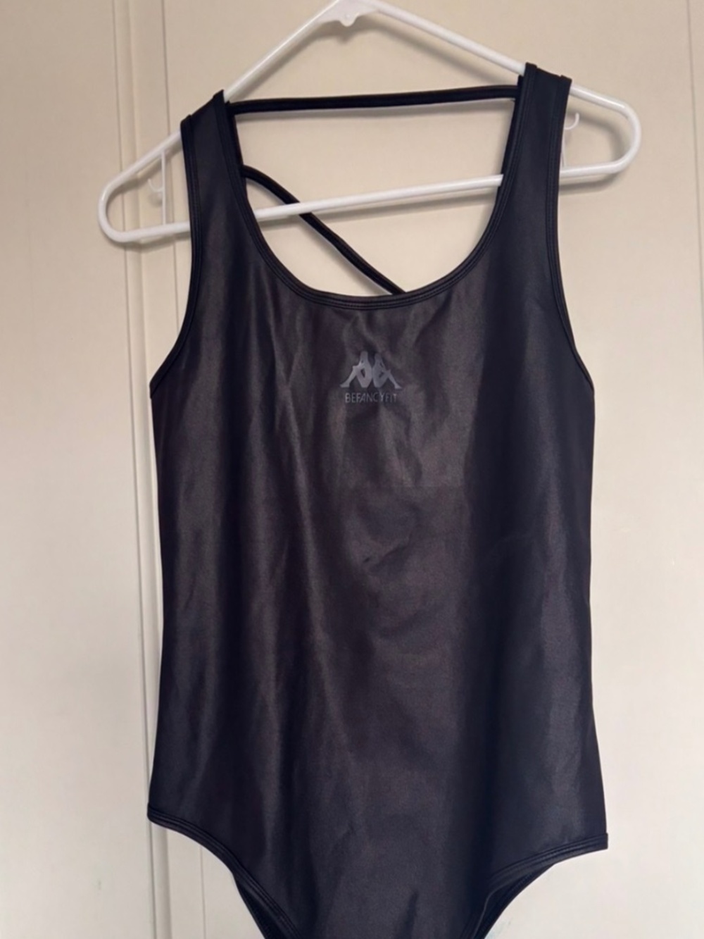 NWT KAPPA X Befancyfit Stretch Jersey Bodysuit Black Size Small S